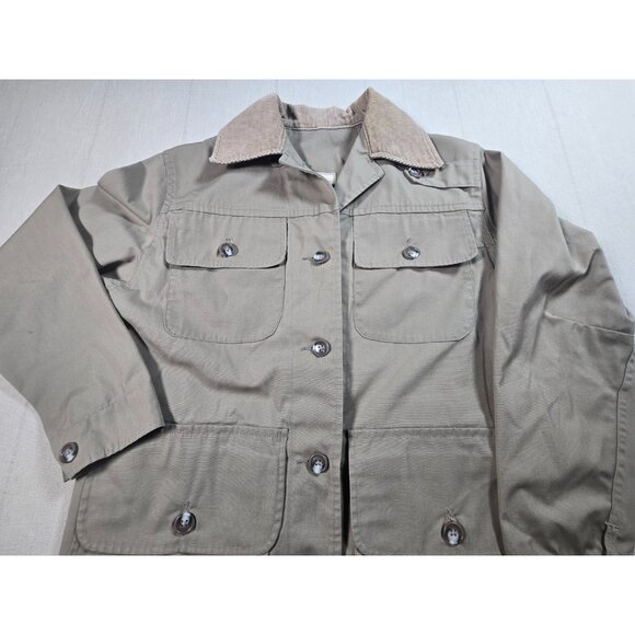 VTG 1960s LL Bean Women’s 10 Safari Field Jacket Script Logo Hunting Utility - Picture 7 of 16